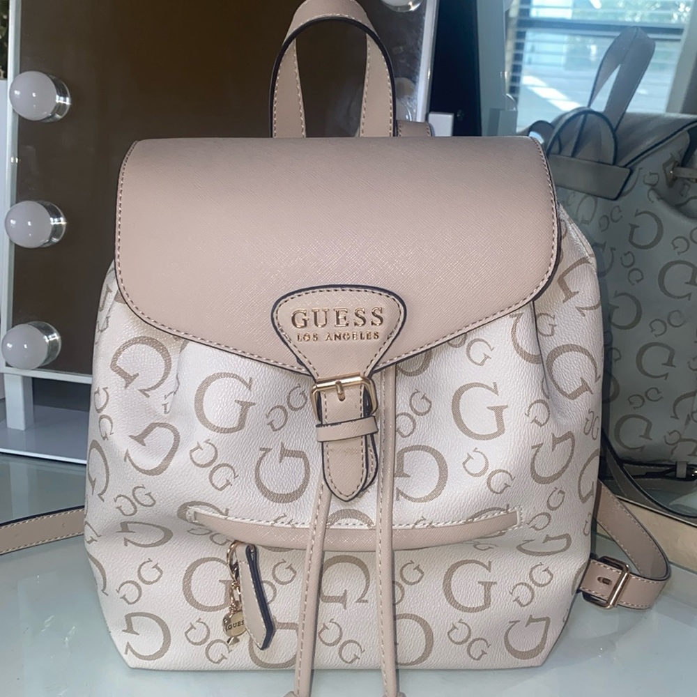 GUESS logo print backpack